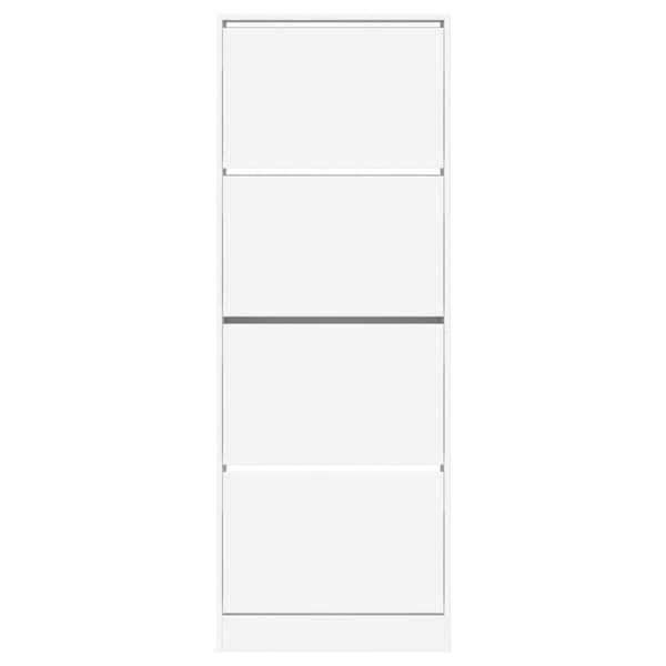 vidaXL Skohylla vit 60x21x163,5 cm konstruerat trä
