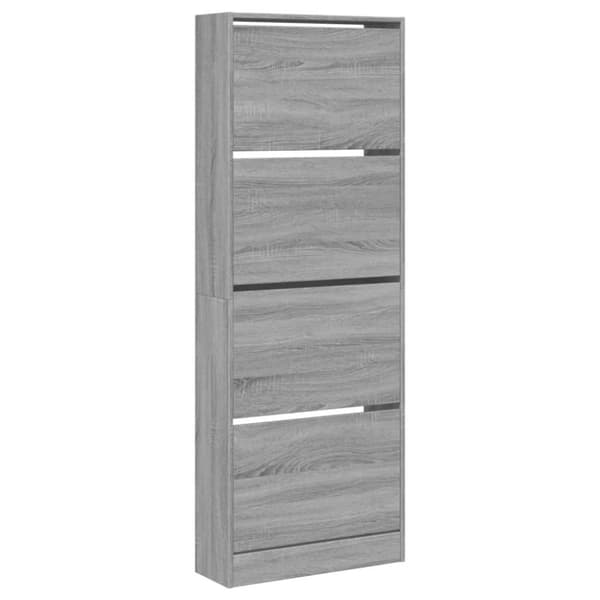 vidaXL skoreol 60x21x163,5 cm konstrueret træ grå sonoma-eg