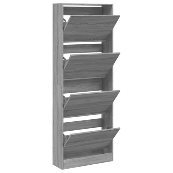 vidaXL skoreol 60x21x163,5 cm konstrueret træ grå sonoma-eg
