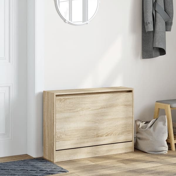 vidaXL Skoskap sonoma eik 80x21x57 cm konstruert tre