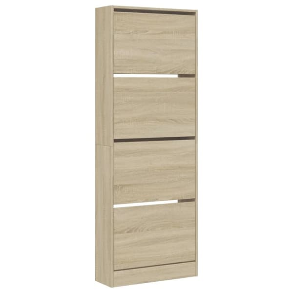 vidaXL skoreol 60x21x163,5 cm konstrueret træ sonoma-eg