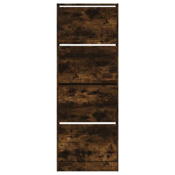 vidaXL skoreol 60x21x163,5 cm konstrueret træ røget egetræsfarve