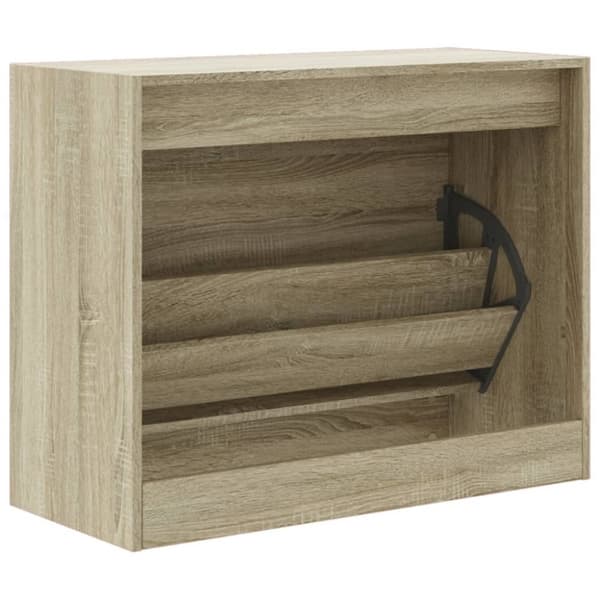 vidaXL Skohylla sonoma-ek 80x34x63 cm konstruerat trä