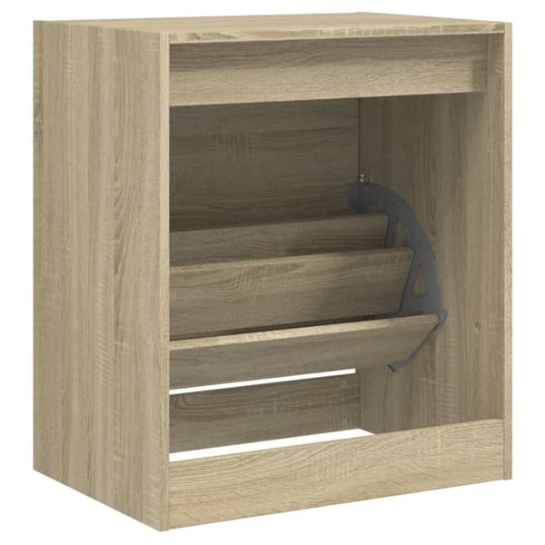 vidaXL Skohylla sonoma-ek 60x42x69 cm konstruerat trä