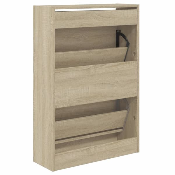 vidaXL skoreol 660x21x87,5 cm konstrueret træ sonoma-eg