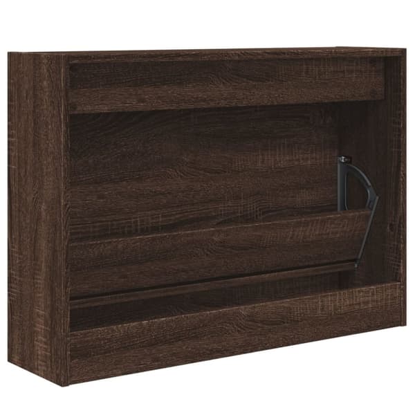 vidaXL skoreol 80x21x57 cm konstrueret træ brun egetræsfarvet