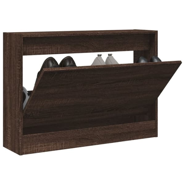 vidaXL skoreol 80x21x57 cm konstrueret træ brun egetræsfarvet