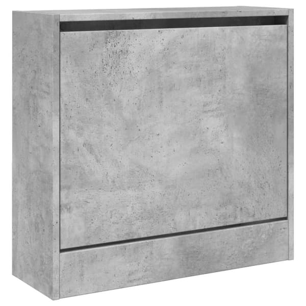 vidaXL Kenkäkaappi betoninharmaa 60x21x57 cm tekninen puu