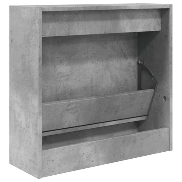 vidaXL Kenkäkaappi betoninharmaa 60x21x57 cm tekninen puu