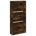 Pikkukuva 3 / 10: vidaXL Kenkäkaappi savutammi 60x21x125,5 cm tekninen puu