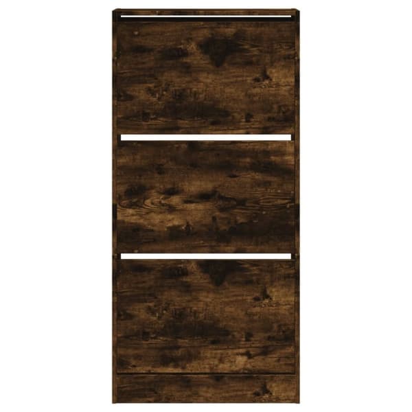 vidaXL Kenkäkaappi savutammi 60x21x125,5 cm tekninen puu