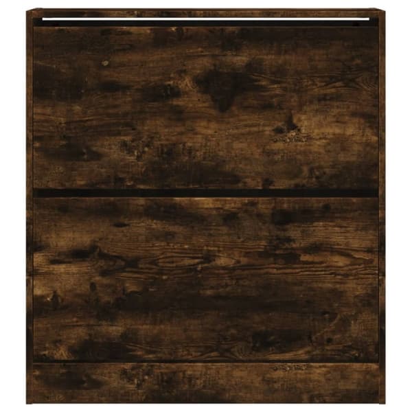 vidaXL Skoskap røkt eik 80x21x87,5 cm konstruert tre