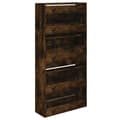 Miniatyrbilde 6 av 10: vidaXL Skoskap røkt eik 60x21x125,5 cm konstruert tre