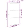 Miniatyrbilde 8 av 10: vidaXL Skoskap røkt eik 60x21x125,5 cm konstruert tre