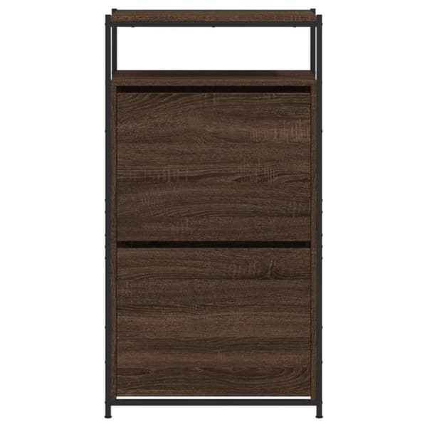 vidaXL Kenkäkaappi ruskea tammi 60x34x112 cm tekninen puu