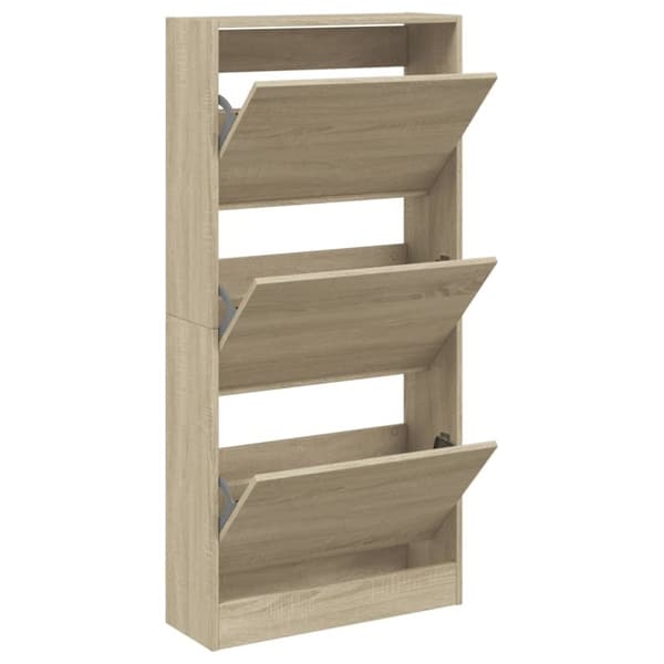 vidaXL skoreol 60x21x125,5 cm konstrueret træ sonoma-eg