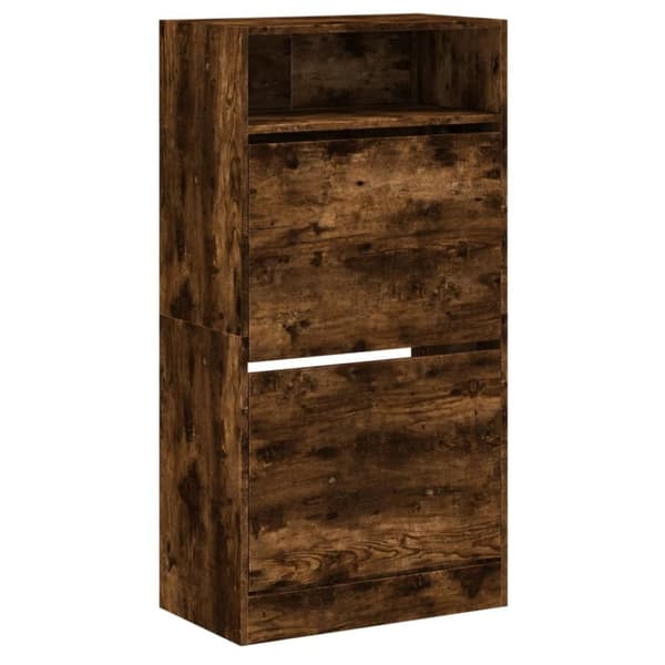 vidaXL skoreol 60x34x116 cm konstrueret træ røget egetræsfarve