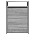 Pikkukuva 4 / 10: vidaXL Kenkäkaappi harmaa Sonoma 75x34x112 cm tekninen puu