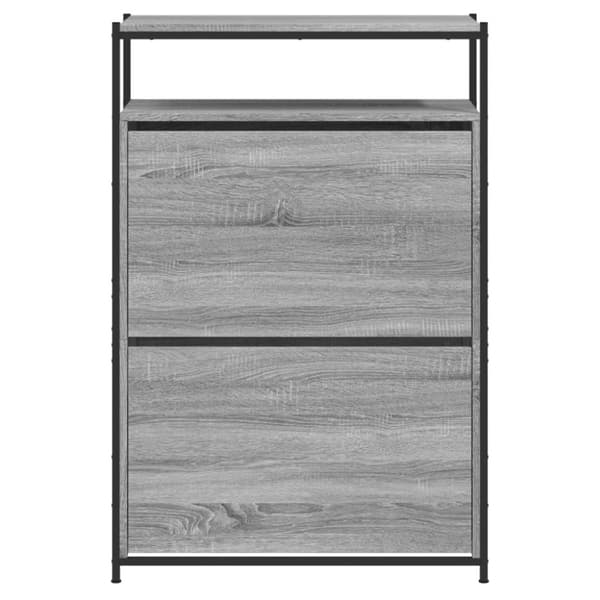 vidaXL Kenkäkaappi harmaa Sonoma 75x34x112 cm tekninen puu