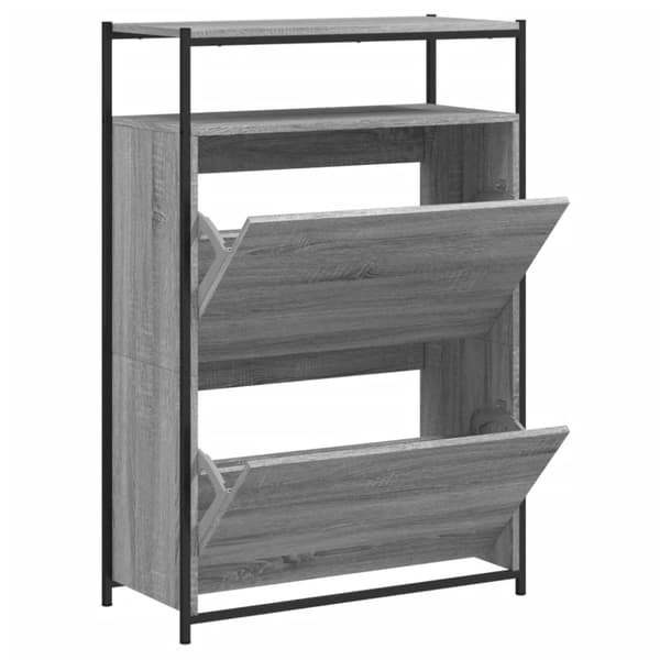vidaXL skoreol 75x34x112 cm konstrueret træ grå sonoma-eg