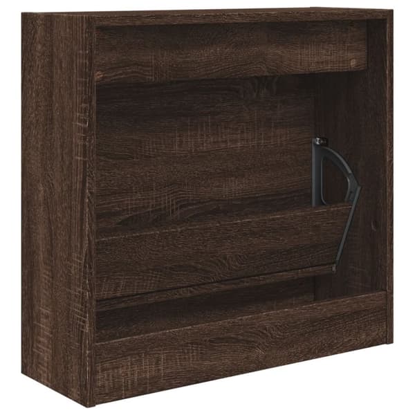 vidaXL Skoskap brun eik 60x21x57 cm konstruert tre