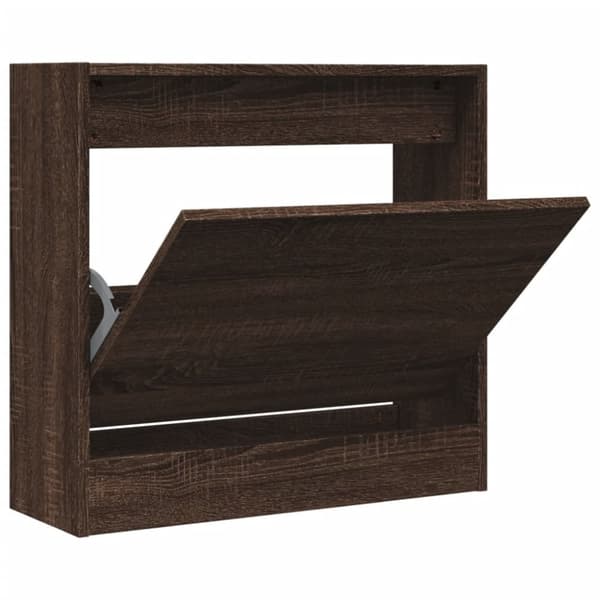 vidaXL Skoskap brun eik 60x21x57 cm konstruert tre