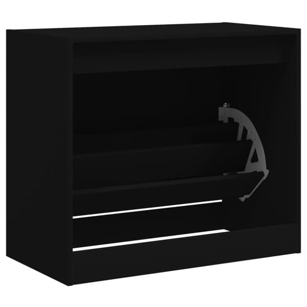 vidaXL skoreol 80x42x69 cm konstrueret træ sort