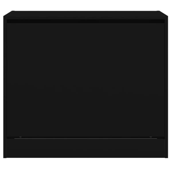 vidaXL Skoskap svart 80x42x69 cm konstruert tre