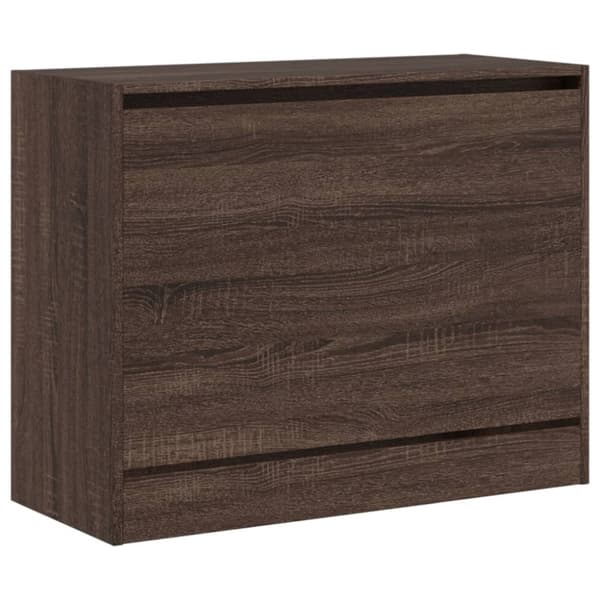 vidaXL Kenkäkaappi ruskea tammi 80x34x63 cm tekninen puu