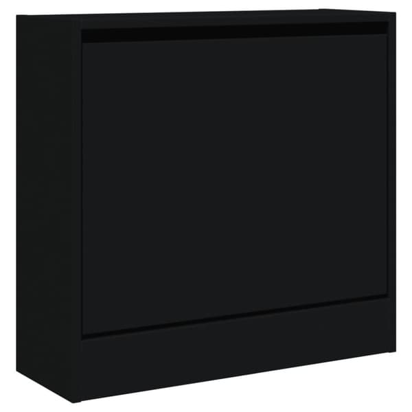 vidaXL Skoskap svart 60x21x57 cm konstruert tre