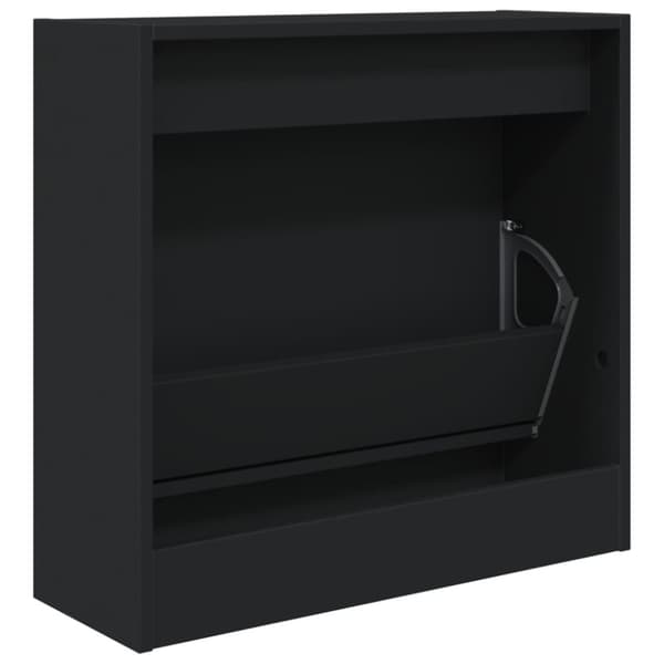 vidaXL Skoskap svart 60x21x57 cm konstruert tre