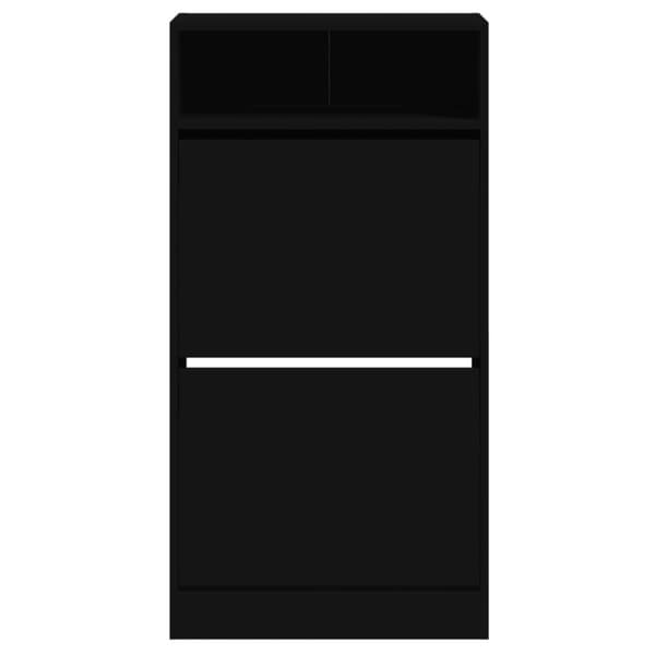 vidaXL skoreol 60x34x116 cm konstrueret træ sort