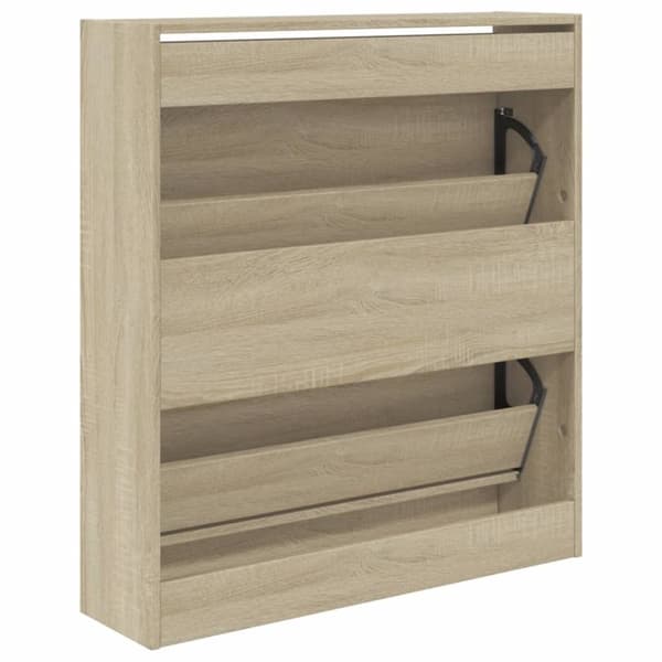 vidaXL Skoskap sonoma eik 80x21x87,5 cm konstruert tre