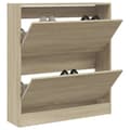 Miniatyrbilde 10 av 10: vidaXL Skoskap sonoma eik 80x21x87,5 cm konstruert tre