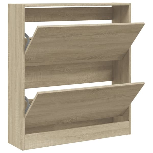 vidaXL Skoskap sonoma eik 80x21x87,5 cm konstruert tre