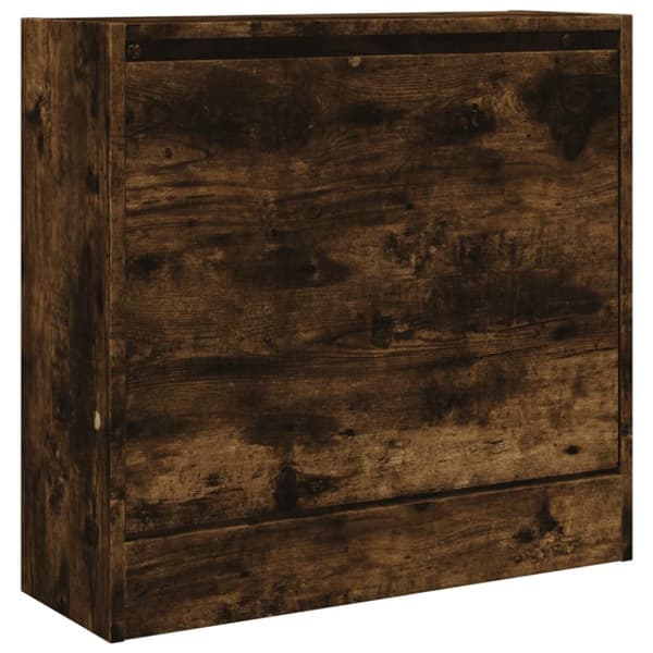 vidaXL Skoskap røkt eik 60x21x57 cm konstruert tre
