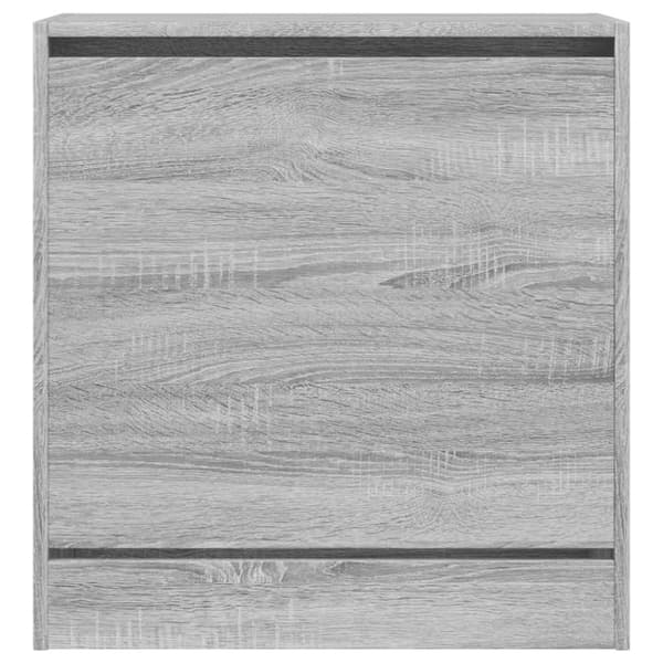 vidaXL Kenkäkaappi harmaa Sonoma 60x34x63,5 cm tekninen puu