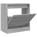 Miniatyrbilde 1 av 10: vidaXL Skoskap grå sonoma 60x34x63,5 cm konstruert tre