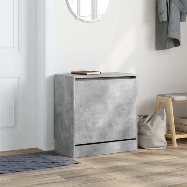vidaXL Skoskap betonggrå 60x34x63,5 cm konstruert tre