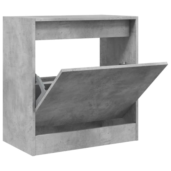 vidaXL Kenkäkaappi betoninharmaa 60x34x63,5 cm tekninen puu