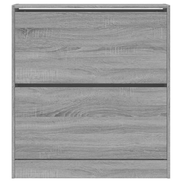 vidaXL Kenkäkaappi harmaa Sonoma 80x21x87,5 cm tekninen puu