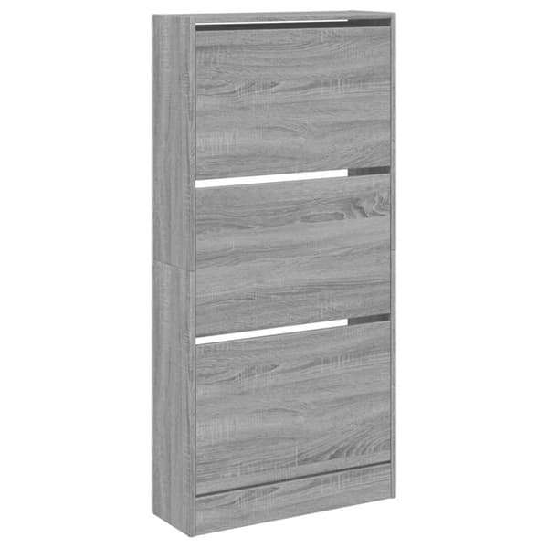 vidaXL skoreol 60x21x125,5 cm konstrueret træ grå sonoma-eg