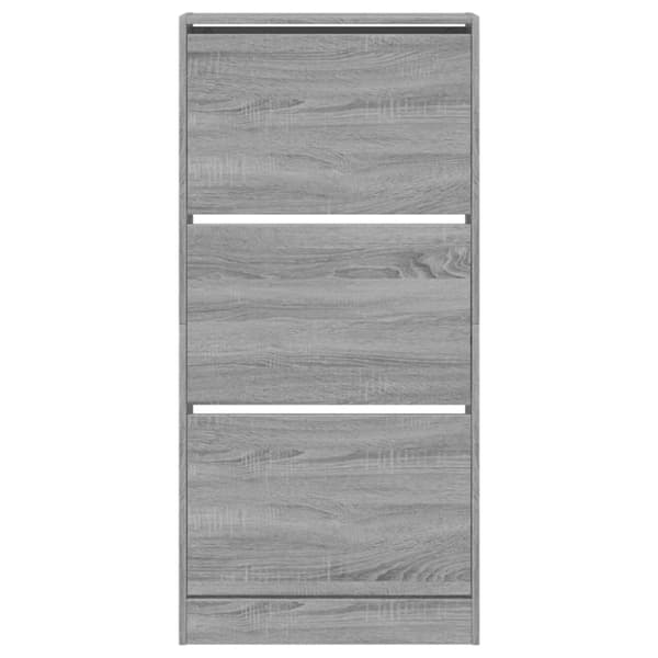 vidaXL skoreol 60x21x125,5 cm konstrueret træ grå sonoma-eg