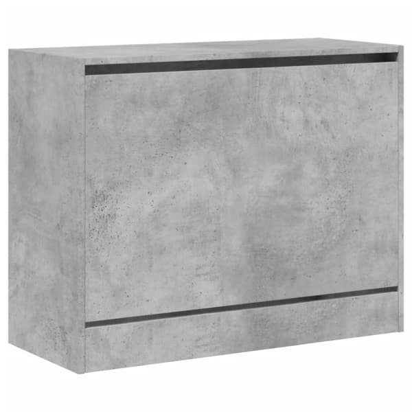 vidaXL Skohylla betonggrå 80x34x63 cm konstruerat trä