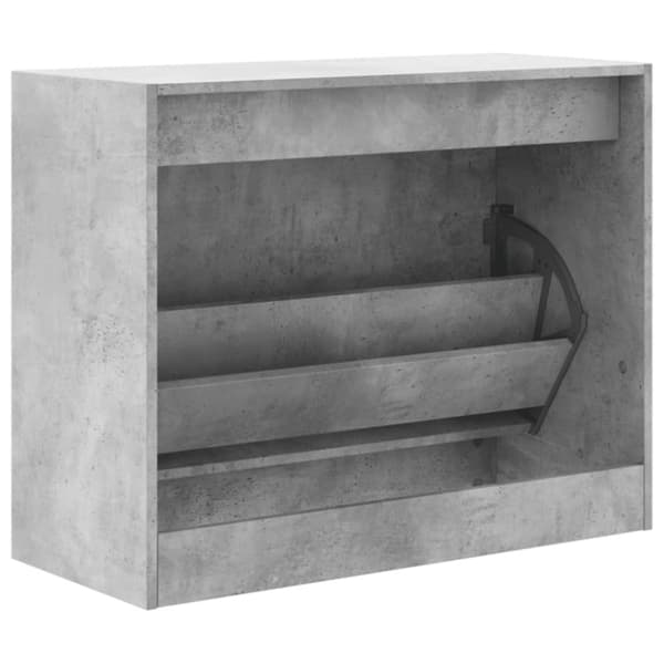 vidaXL Skohylla betonggrå 80x34x63 cm konstruerat trä