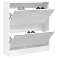 Miniatyrbilde 10 av 10: vidaXL Skoskap hvit 80x21x87,5 cm konstruert tre