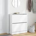 Miniatyrbilde 2 av 10: vidaXL Skoskap hvit 80x21x87,5 cm konstruert tre