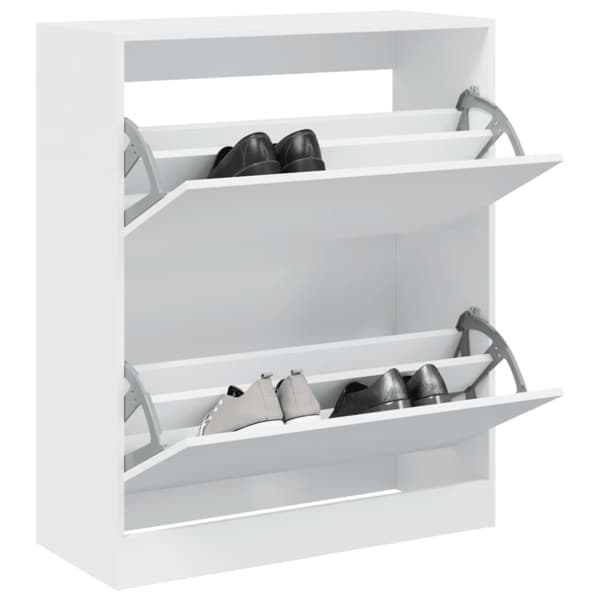 vidaXL skoreol 80x34x63 cm konstrueret træ hvid
