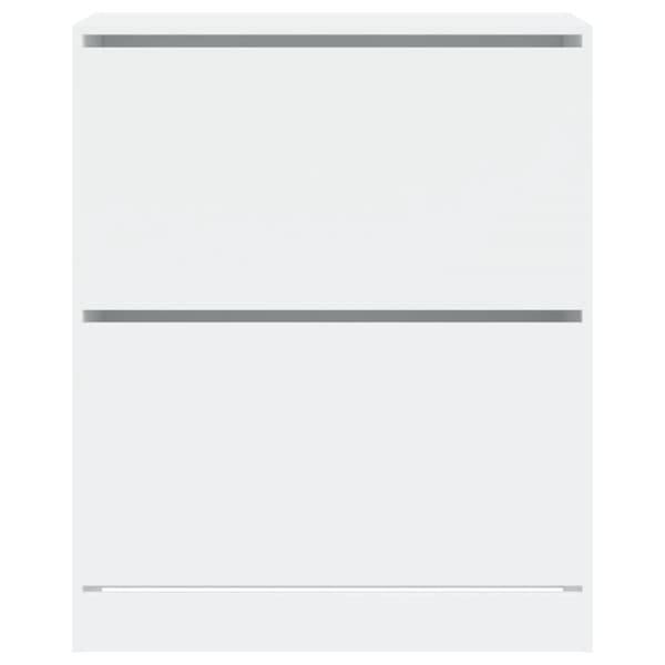 vidaXL Skohylla vit 80x34x96,5 cm konstruerat trä