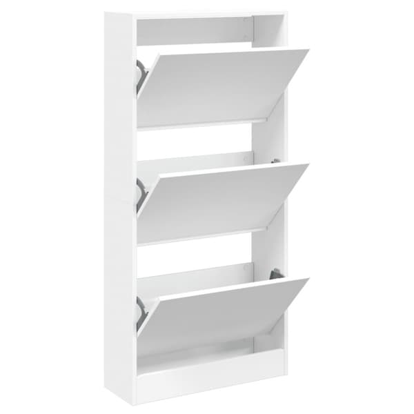 vidaXL skoreol 60x21x125,5 cm konstrueret træ hvid
